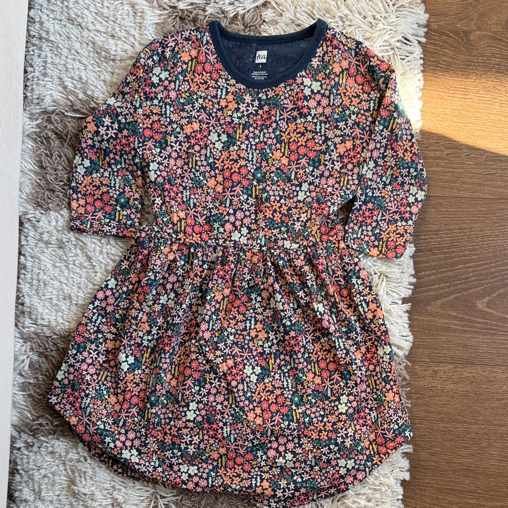 🌸 NWOT Tea Collection Floral Girls Dress - Size 3